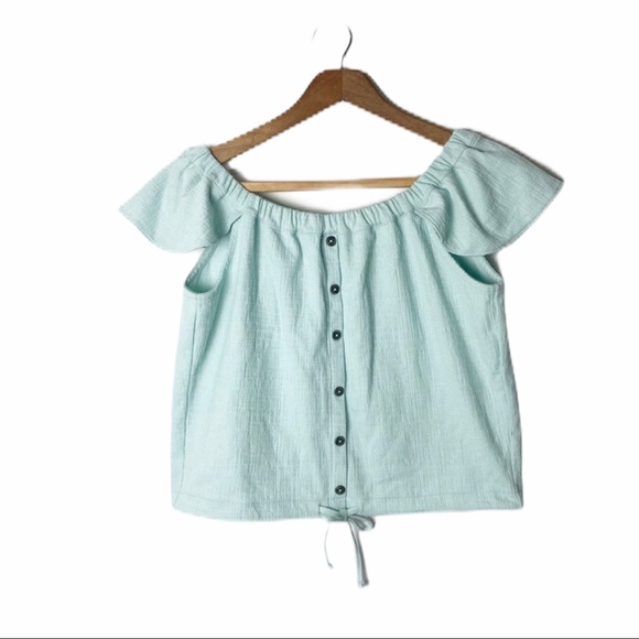Madewell Tops - Madewell textured thread off shoulder top Small